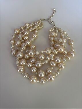 Multi strand cream pearls by Talbots